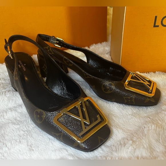 Louis Vuitton Madeleine Sling back Pump. Size 38 - Picture 3 of 10